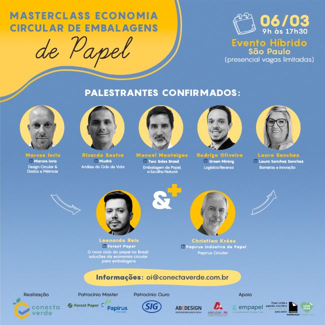 Conecta Verde confirma a agenda para a Masterclass sobre Economia Circular de Embalagens de Papel