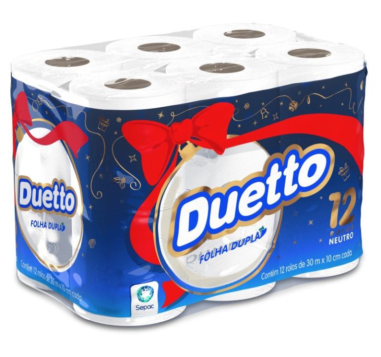 Papel higiênico Duetto ganha embalagem especial de Natal