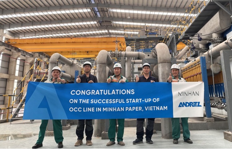 Minhan Paper, do Vietnã, inicia com sucesso nova linha de OCC fornecida pela ANDRITZ