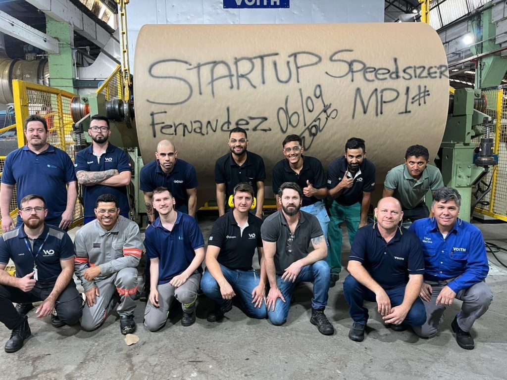 Voith Paper realiza start-up de SpeedSizer na Fernandez