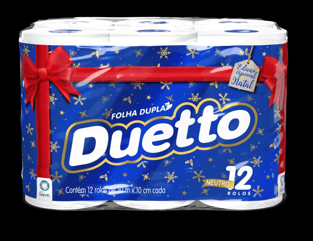 Softys Sepac apresenta ao mercado nova embalagem de Duetto Natal