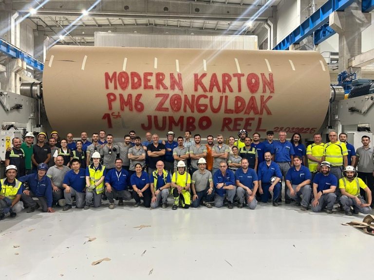 Voith inicia com sucesso a operação da linha completa de produção 6 da Modern Karton na Turquia