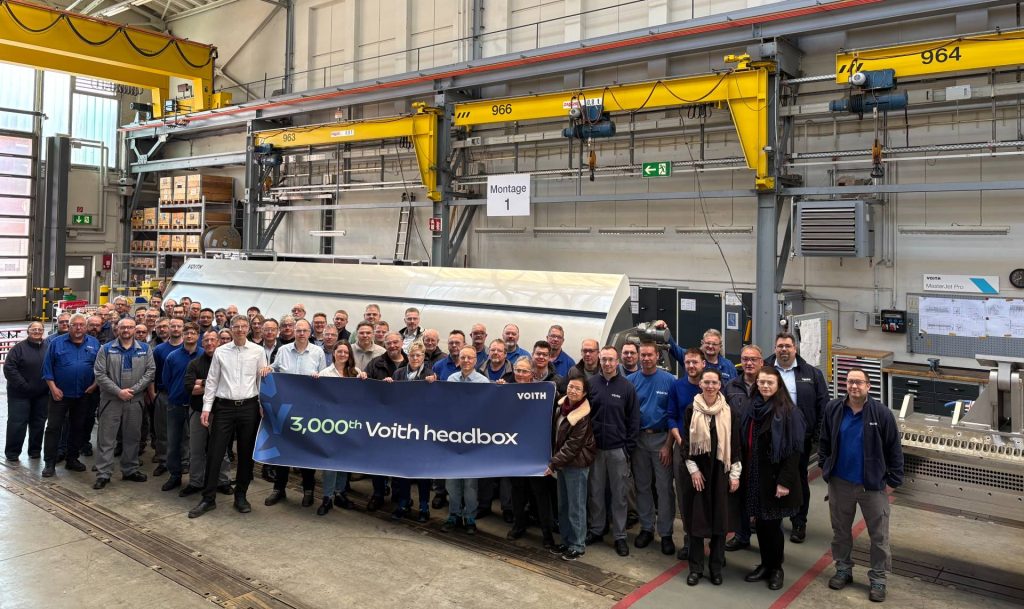 Voith entrega sua 3.000ª caixa de entrada – um marco na tecnologia de fabricação de papel
