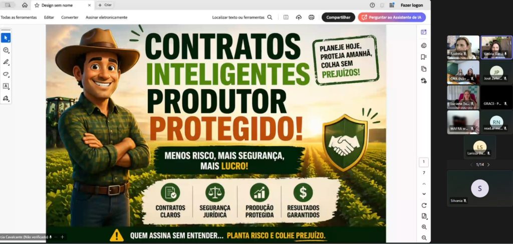 CNA e FAESC orientam setor produtivo sobre Contratos Rurais durante evento on-line