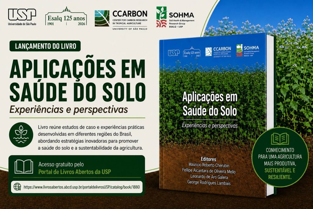 Livro destaca experiências brasileiras em saúde do solo e manejo sustentável